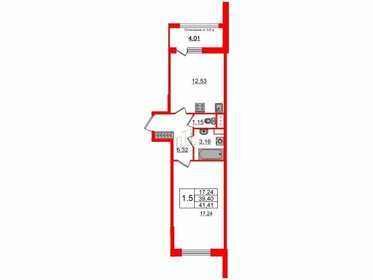 33,1 м², 1-комнатная квартира 11 100 000 ₽ - изображение 105