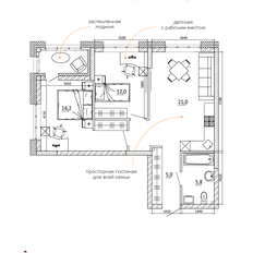 Квартира 68,1 м², 3-комнатная - изображение 2