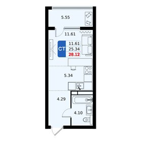 21,1 м², квартира-студия 2 600 000 ₽ - изображение 20