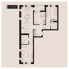 Квартира 79,2 м², 3-комнатная - изображение 1