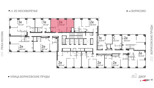 65,9 м², 2-комнатная квартира 16 159 999 ₽ - изображение 92