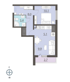 37,9 м², 1-комнатная квартира 3 882 172 ₽ - изображение 4