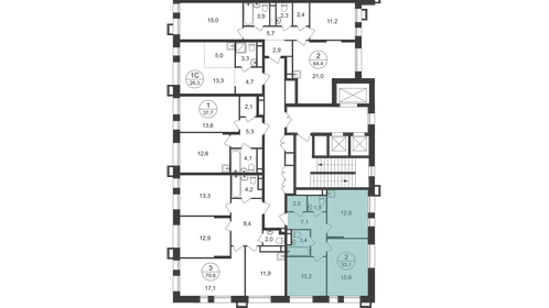 61,1 м², 2-комнатная квартира 17 158 150 ₽ - изображение 57