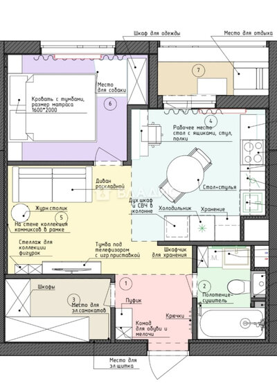 39,6 м², 1-комнатная квартира 5 150 000 ₽ - изображение 1