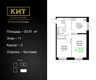 54,2 м², 2-комнатная квартира 13 385 198 ₽ - изображение 17