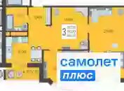 Квартира 80,2 м², 3-комнатная - изображение 1