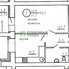 Квартира 33,1 м², 1-комнатная - изображение 1