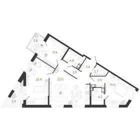 Квартира 96,2 м², 3-комнатная - изображение 1