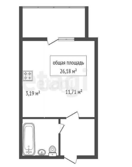 26,2 м², квартира-студия 5 250 000 ₽ - изображение 1