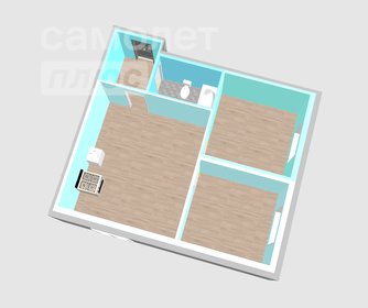 Квартира 57,1 м², 3-комнатная - изображение 2