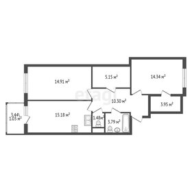 70,4 м², 2-комнатная квартира 12 200 000 ₽ - изображение 31