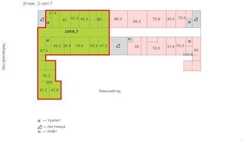 832 м², офис 1 123 200 ₽ в месяц - изображение 41