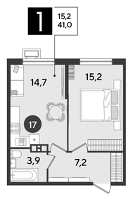 40,8 м², 1-комнатная квартира 7 095 120 ₽ - изображение 36