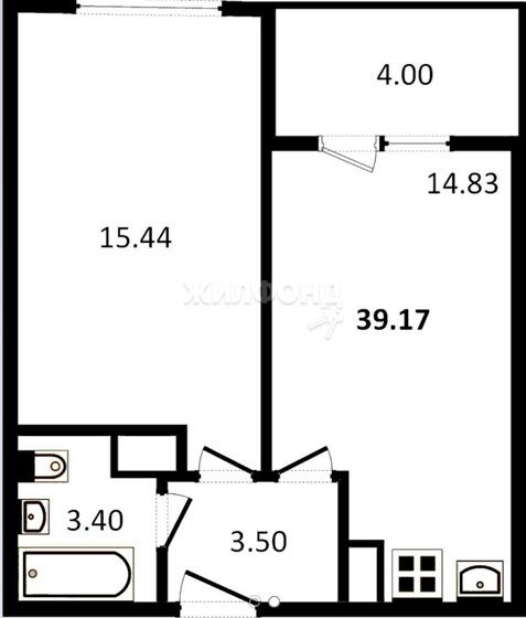 37,2 м², 1-комнатная квартира 6 800 000 ₽ - изображение 1