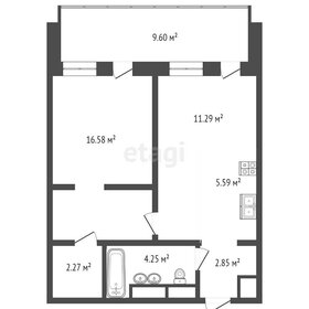 Квартира 52,4 м², 1-комнатная - изображение 2