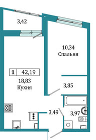 45,6 м², 1-комнатная квартира 7 800 000 ₽ - изображение 67