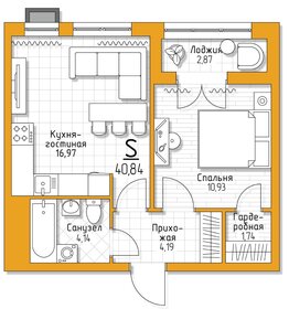 Квартира 40,8 м², 1-комнатная - изображение 1