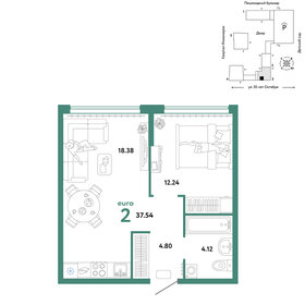 37,5 м², 2-комнатная квартира 6 390 000 ₽ - изображение 26