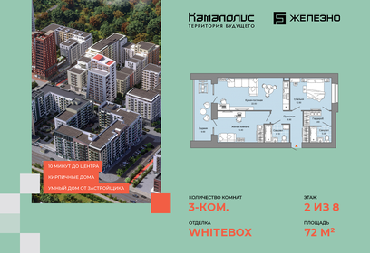 Квартира 72 м², 3-комнатная - изображение 1