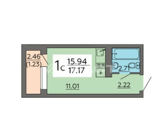 17,2 м², квартира-студия 2 800 000 ₽ - изображение 35