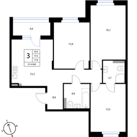134,6 м², 2-комнатная квартира 14 250 000 ₽ - изображение 64