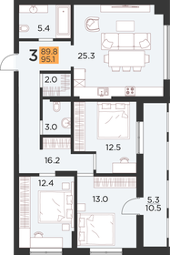 93 м², 3-комнатная квартира 18 700 000 ₽ - изображение 33