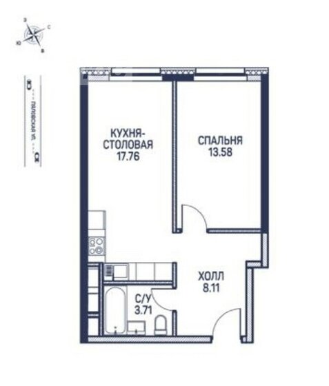 43,2 м², 2-комнатная квартира 17 800 000 ₽ - изображение 1