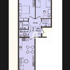 Квартира 64 м², 2-комнатная - изображение 2