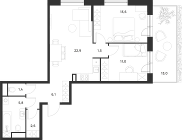 67,3 м², 2-комнатная квартира 17 161 500 ₽ - изображение 19