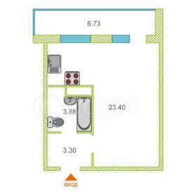 Квартира 36 м², студия - изображение 1