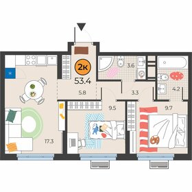 62,5 м², 3-комнатная квартира 5 148 000 ₽ - изображение 81