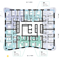 Квартира 56,3 м², 1-комнатная - изображение 2