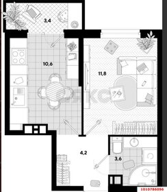 Квартира 34 м², 1-комнатная - изображение 1