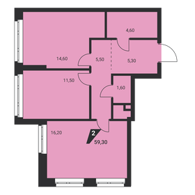 59,3 м², 2-комнатная квартира 8 376 701 ₽ - изображение 10