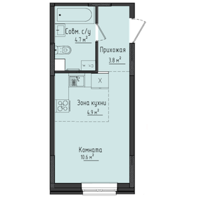 Квартира 24 м², студия - изображение 1