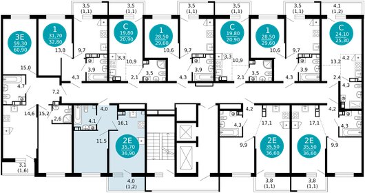 40 м², 1-комнатная квартира 9 690 000 ₽ - изображение 79