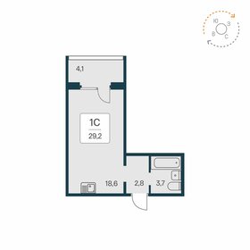 28,9 м², квартира-студия 4 040 000 ₽ - изображение 52