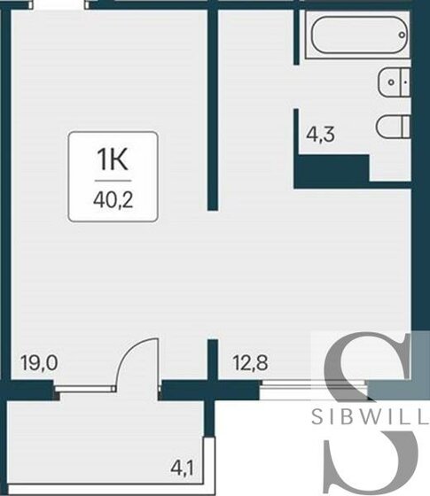 40,2 м², 1-комнатная квартира 4 450 000 ₽ - изображение 13