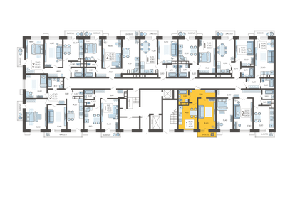 48 м², 1-комнатная квартира 5 300 000 ₽ - изображение 70