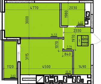 43,1 м², 1-комнатная квартира 4 308 000 ₽ - изображение 61