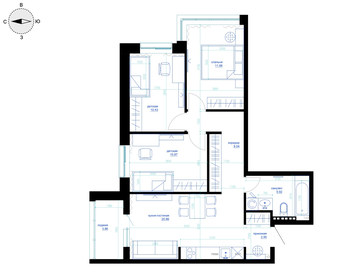 52 м², 2-комнатная квартира 6 750 000 ₽ - изображение 75