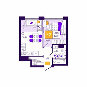 32,7 м², 1-комнатная квартира 3 567 570 ₽ - изображение 12
