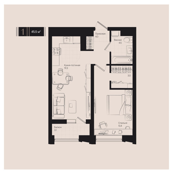 36,3 м², 2-комнатная квартира 11 825 600 ₽ - изображение 17