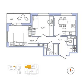 51,4 м², 2-комнатная квартира 7 723 993 ₽ - изображение 10