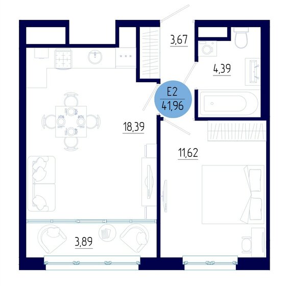 42 м², 1-комнатная квартира 4 833 339 ₽ - изображение 42
