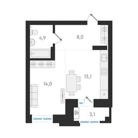 Квартира 40 м², 1-комнатная - изображение 1