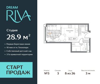 Квартира 28,9 м², 1-комнатная - изображение 1