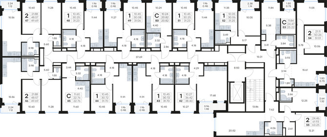 Квартира 49,7 м², 2-комнатная - изображение 2