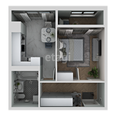Квартира 35,5 м², 1-комнатная - изображение 3