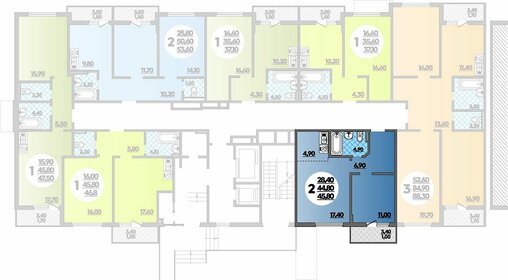 Квартира 45,8 м², 2-комнатная - изображение 1